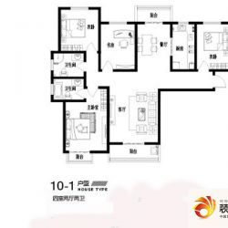 永恒理想世界户型图10-1户型 4室 ...