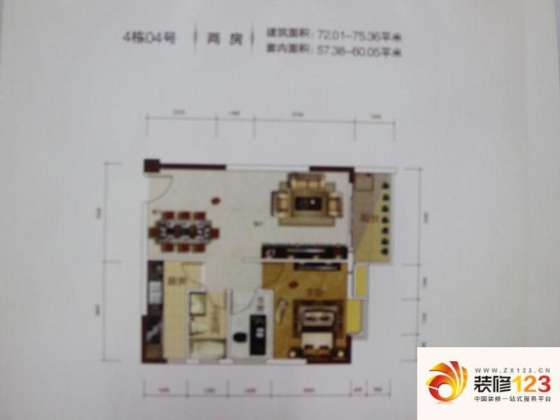 骏隆君悦天城户型图4栋04号户型（ ...