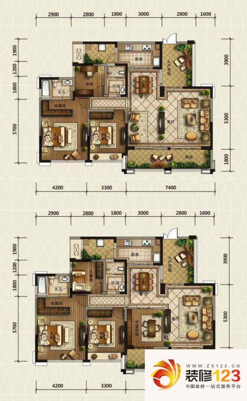 美城云庭户型图2,6号楼a户型 3 .