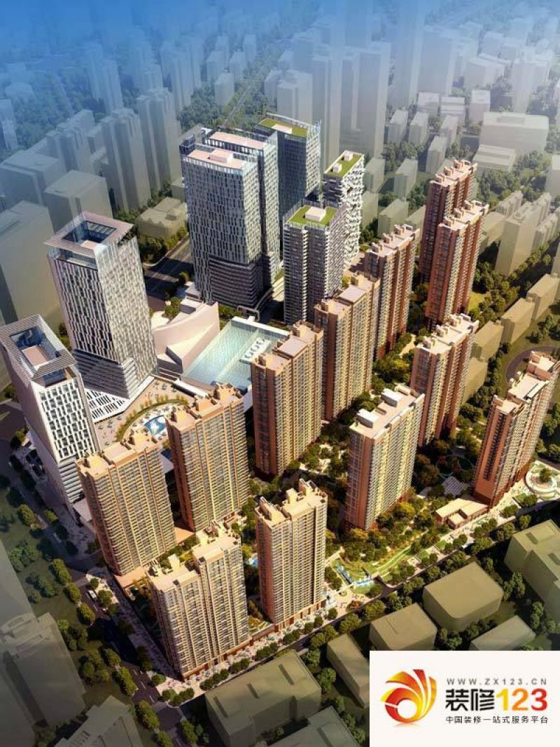 鲁商中心外景图鸟瞰图