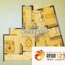 黄浦丽园户型图户型图 3室2厅2卫 ...