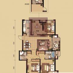 龙湖春江彼岸户型图138O户型图 4 ...