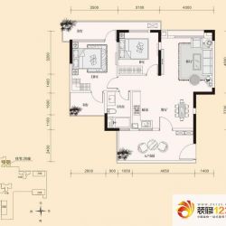 棕榈泉五期户型图26栋标准层R3户 ...