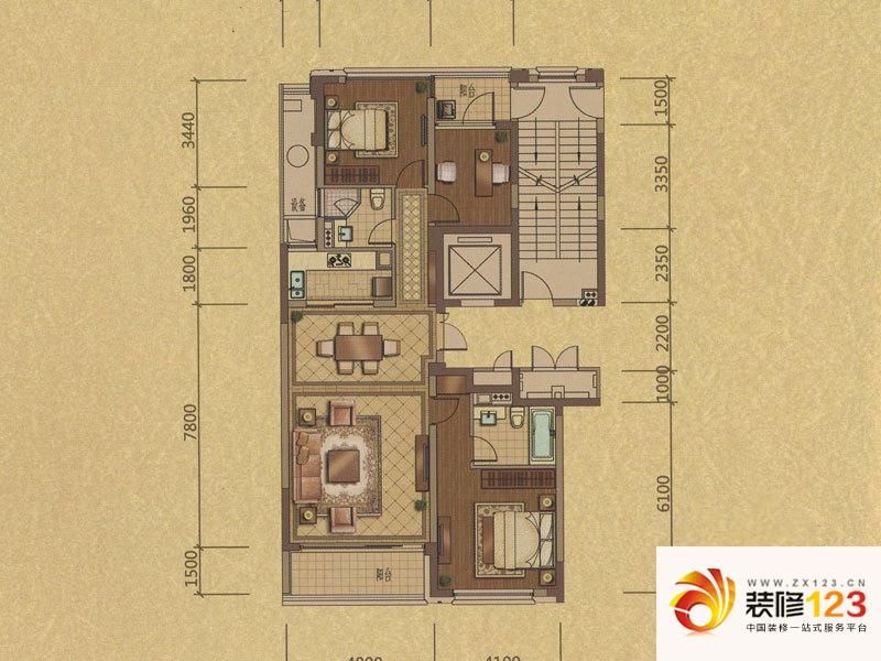 绿城明月江南137平米户型户型图 ...