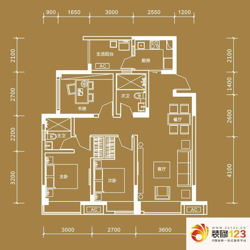 戛纳湾金棕榈t5-3户型户型图.