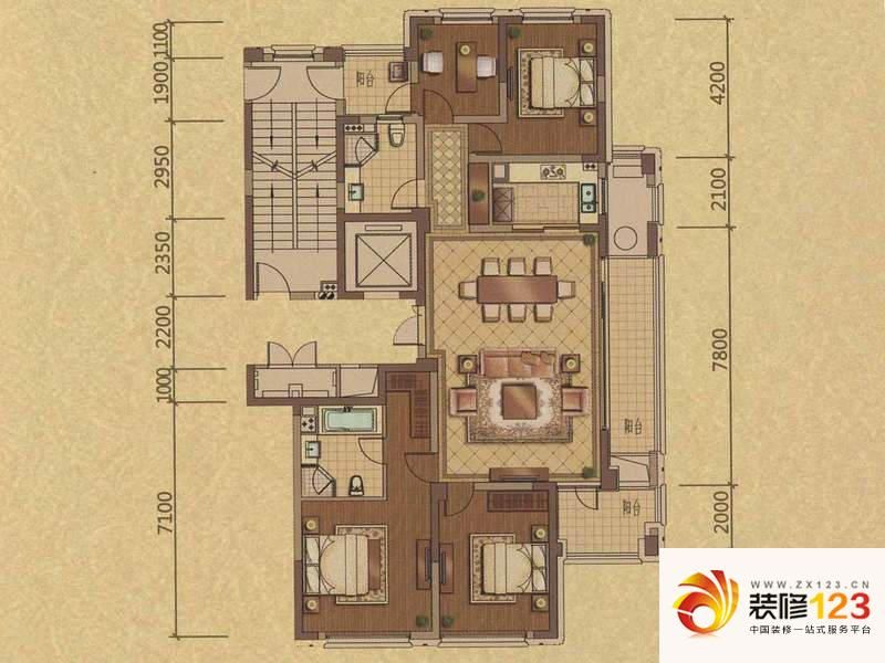 绿城明月江南179平米户型户型图 ...