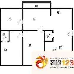 彩虹城户型图4室 户型图 4室2厅2 ...