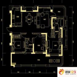 彩虹豪庭户型图1号楼东边套E户型 ...