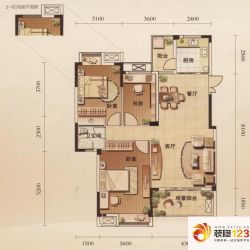 御景华府户型图6、8、11号楼B户 ...