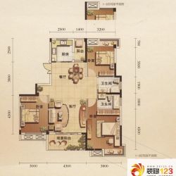 御景华府户型图6、8、11号楼A户 ...