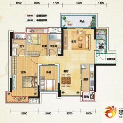 伟隆国际花园户型图3栋01户型 2 ...