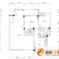 龙城1号户型图J型6跃层上 4室3厅 ...