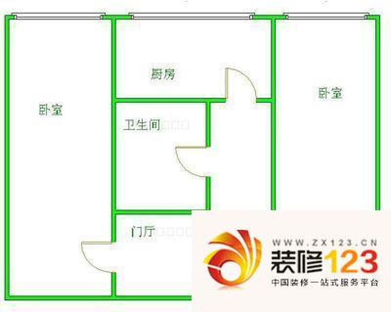 程庄路16号院 2室 户型图.