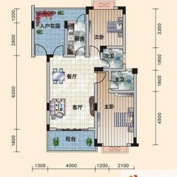 东韵嘉园户型图B8户型 2室2厅2卫 ...