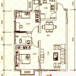 呈龙国际84.6平米户型户型图 ...