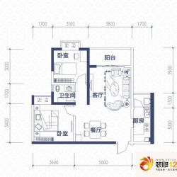 CLOCK城邦户型图1期2号楼B1户型  ...