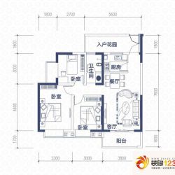 CLOCK城邦户型图1期2号楼B5户型  ...