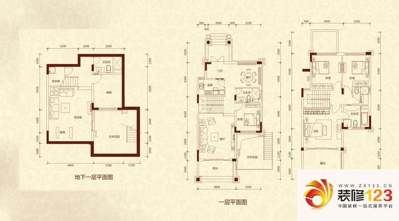 恒大金碧天下户型图双拼b1-2户型 .