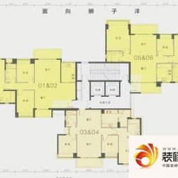 滨江豪园户型图5栋标准楼层平面 ...