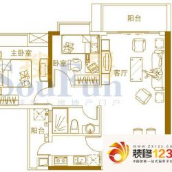 富力院士庭户型图