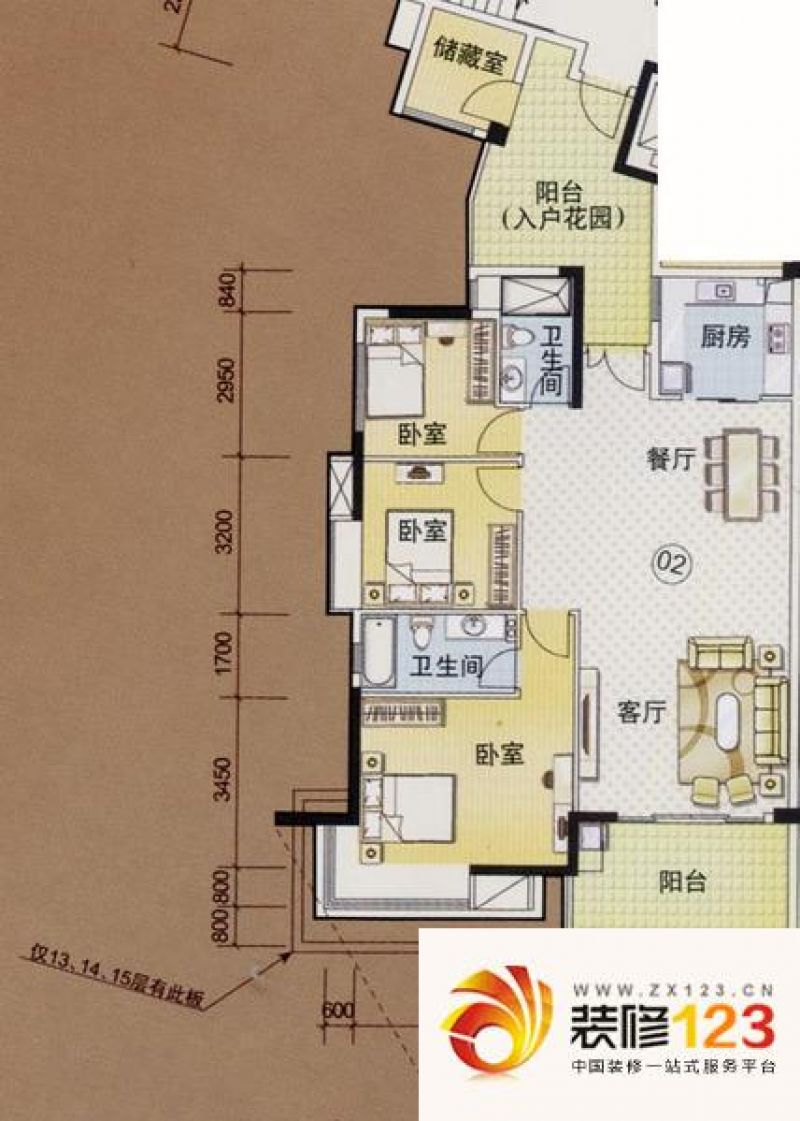 富力院士庭户型图c1ac1b02户型 4 