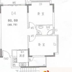 富雅都市华庭80平米户型户型图 ...