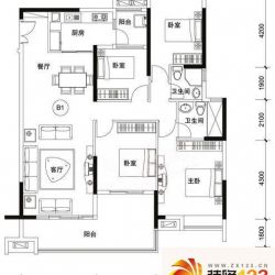 保利中宇广场户型图4室2厅户型图 ...