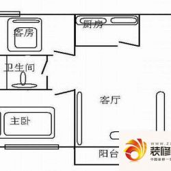 历德雅舍户型图2室1厅户型图 2室 ...