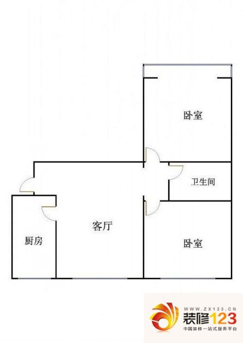 佳和宜园户型图户型图 2室1厅1卫.