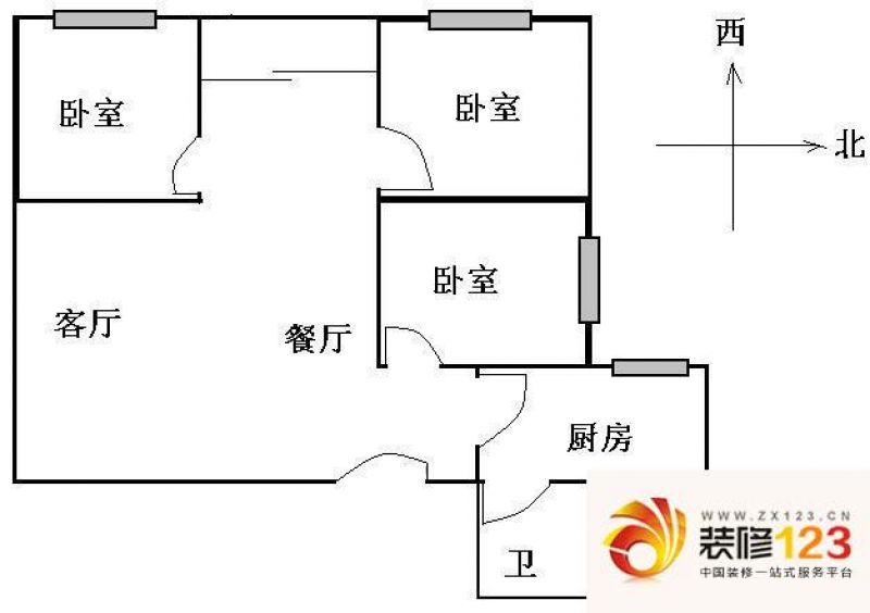 华建小区58号户型图图片