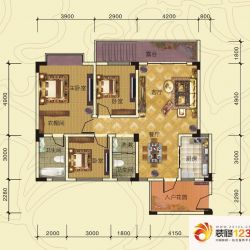 中铁金山户型图二期A1户型 3室2 ...