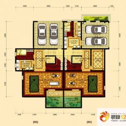 绿野御墅户型图D户型地下层 2室2 ...