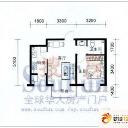 佳和新城六期户型图G户型 1室1厅 ...