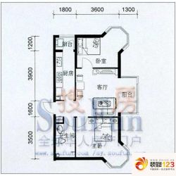 佳和新城六期户型图F户型 2室1厅 ...