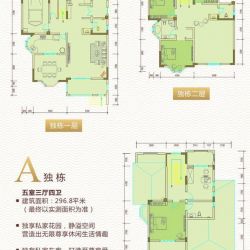 水岸西岭户型图二期独栋 5室3厅4 ...