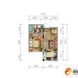 巴厘泉乡户型图D9楼6号户型 1室1 ...