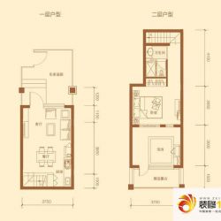 麦田泉户型图S户型 2室2厅1卫 ...