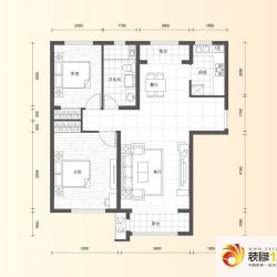 佳和新城六期户型图C1  2室2厅1 ...