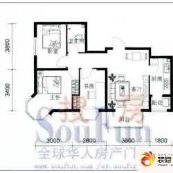 佳和新城六期户型图C户型 3室2厅 ...