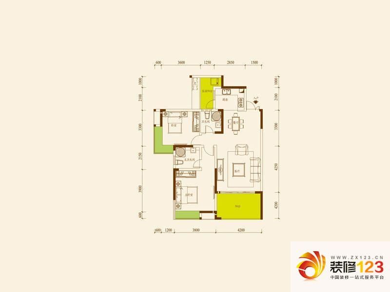重庆国奥村国奥村二期高层4号楼a4b4户型图 .