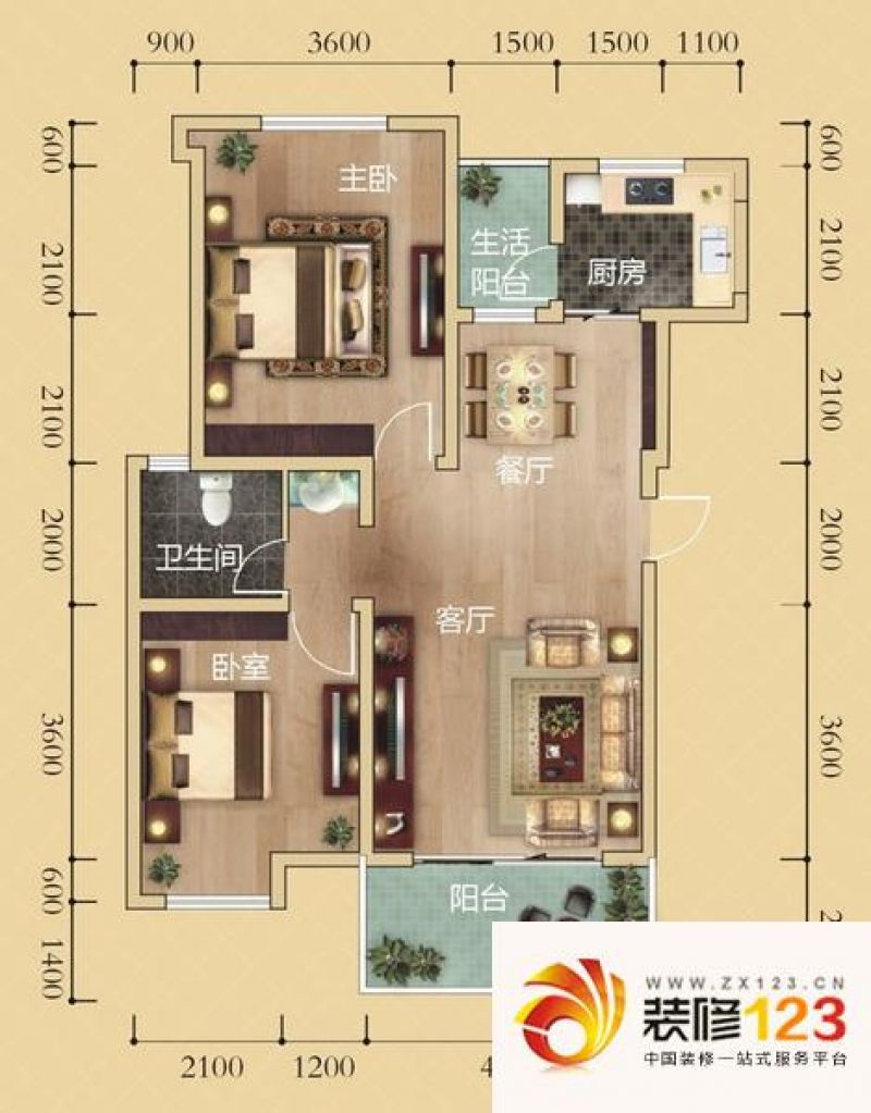 瀚城国际b户型户型图