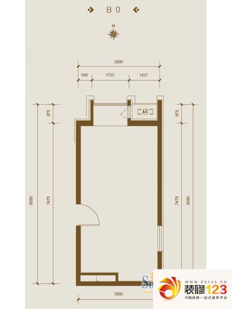 东亚创展国际户型图b0平面图.