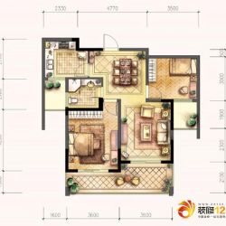 绿都金域兰庭户型图二期E-85户型 ...