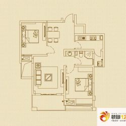 重汽嘉泽苑户型图88O户型图 2室2 ...