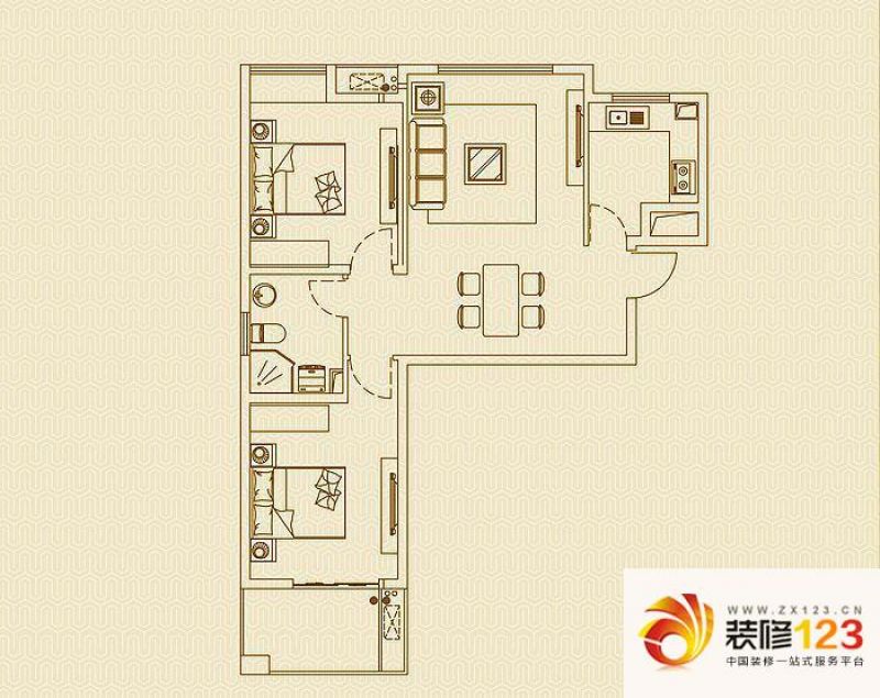 重汽嘉泽苑户型图85O户型图 2室2 ...