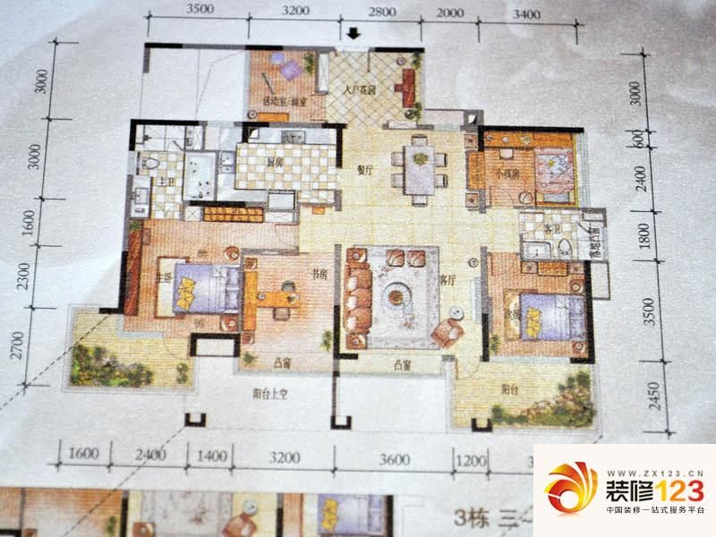 泛海拉菲花园二期g户型户型图 .