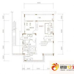 万科欧泊F1型庭院层户型户型图 ...