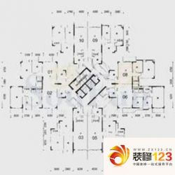 怡港花园户型图怡康楼B栋3-17层  ...