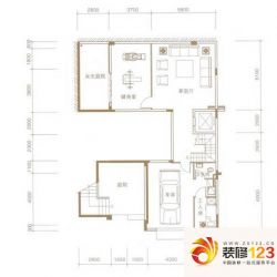 万科欧泊F2型地下室户型户型图 ...