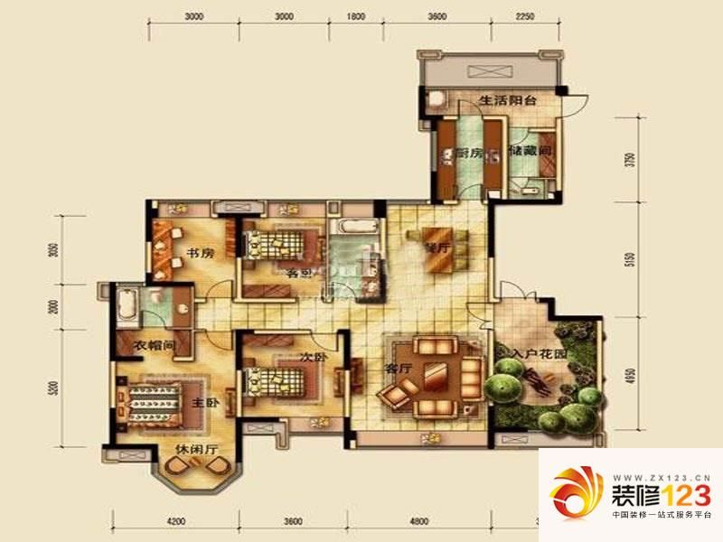 成都中海广场中海城南1号c2户型户型图 .